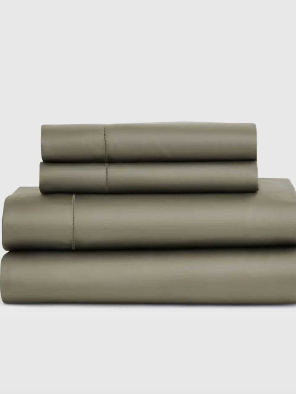 Signature Giza Cotton Sateen Sheet Set Twin Dried Sage Green